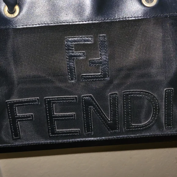 💝SALE!!! FENDI Black mesh small tote - Picture 2 of 6